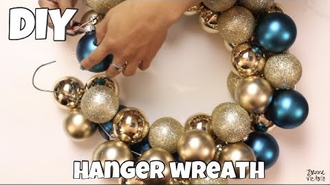 DIY Holiday Hanger Wreath