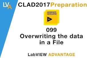 LabVIEW CLAD 099 Overwriting the data in a file