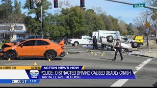 Redding police urge safety after deadly phone-related crash