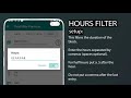 Flex Utility Premium: Hours Filter Setup
