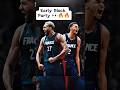 BLOCK PARTY early in Game 1👀🔥 Twin Eiffel Tower of France🏀 #nbahighlights #blockparty #france