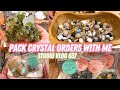 Join me as i pack crystal orders in my studio  vlog 037