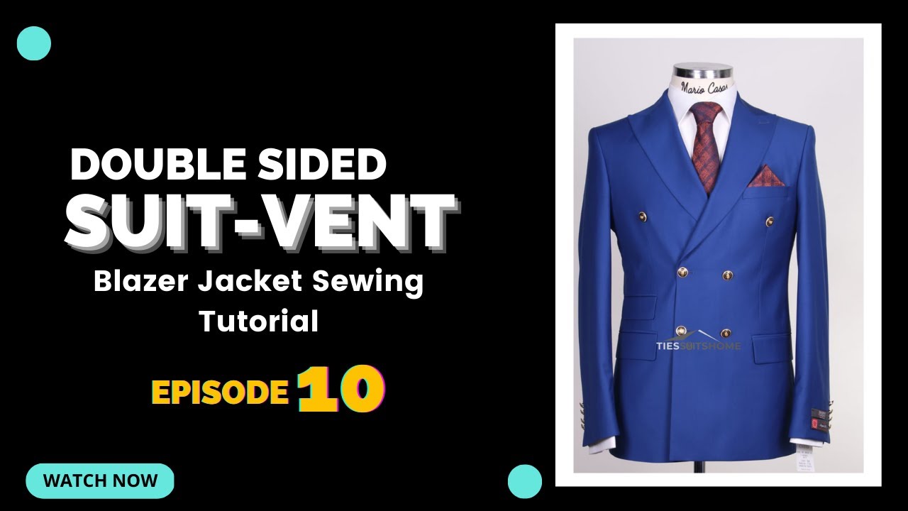 HOW TO MAKE A DOUBLE VENT SUIT || How to make a suit Jacket vent - YouTube