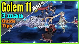 Epic Seven GOLEM 11 AUTO 3 MAN TEAM (Guide & Tips) Epic 7 F2P Gameplay [Carmainerose Achates Ken]