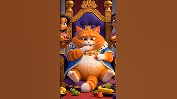 The Lazy Cat Who Became a King 😼👑 #cat #funny #animation #catlovers