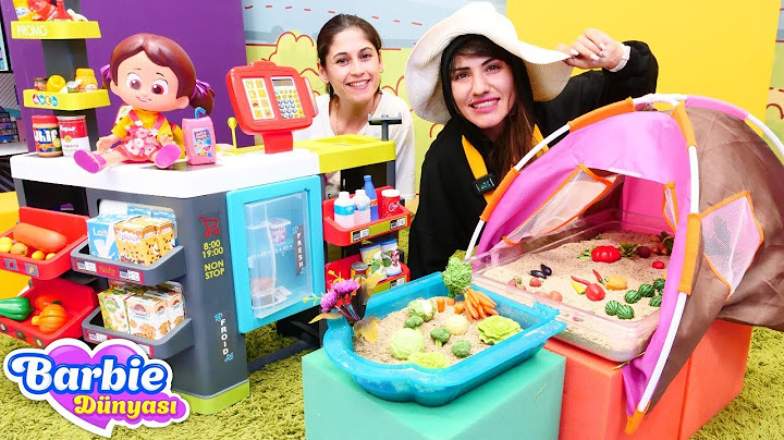 Ayşe ve Ümit ile Barbie oyunları! Barbie'nin alışveriş Maceraları! Barbie videoları