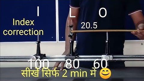 index correction of optical bench
