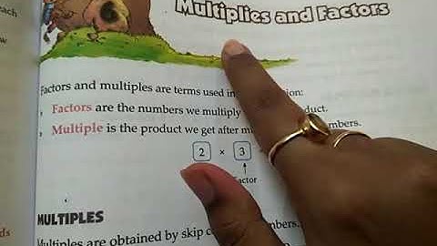 Class 4 maths, L-6, multiples and factors