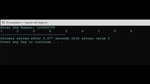 Space in Digits/ Numbers in C++ in Urdu/ Hindi
