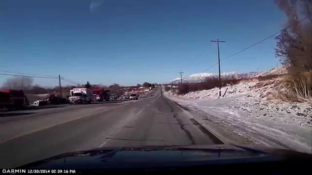 Accident scene on highway 89 by Willard