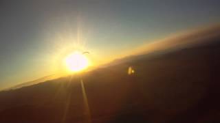 Shawna flying tandem Pine Mountain summit 8 23 2014