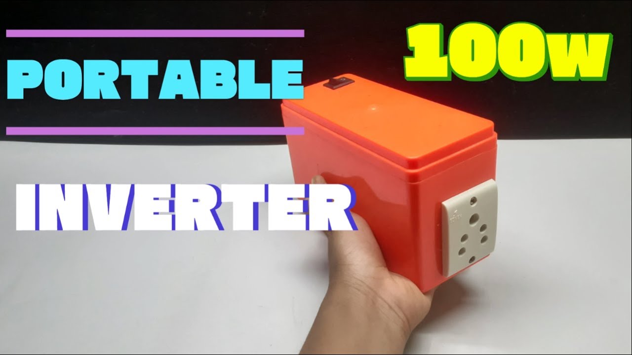 How to make Portable Mini inverter with battery 100W #powerful - YouTube