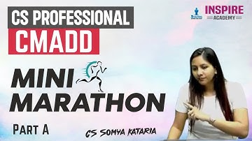 CMADD revision | PART A | CS Professional| Lecture 1 | Somya Kataria #icsi #cssomyakataria