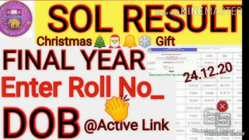 DU SOL OPEN BOOK EXAM RESULT OUT/DU SOL ASSIGNMENT RESULTS 2020/DU RESULT/SOL RESULT/REGULAR RESULT