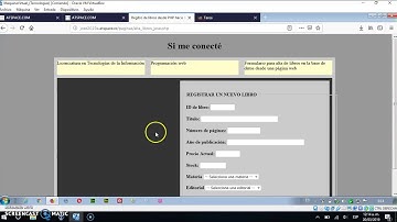 Insertar datos desde formulario web usando PHP y MySQL