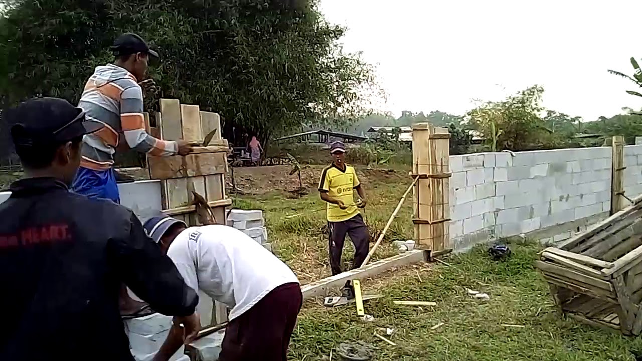 Cara bikin pagar  rumah dari bata  ringan  lebih cepat 