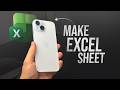 How to Make Excel Sheet in iPhone (tutorial)