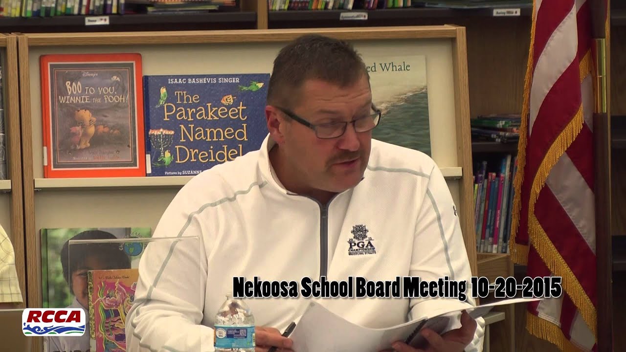 Nekoosa School Board Meeting 10202015 YouTube
