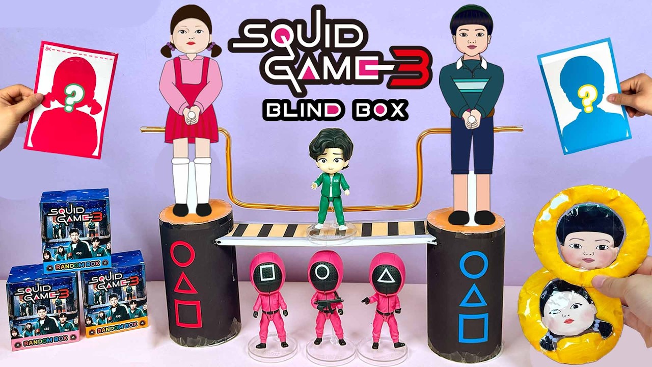 Squid Game3 DIY Blind Box❤️‍🔥Jump Rope, Dalgona / Paper DIY