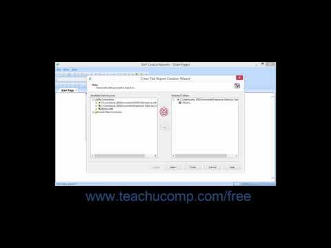 Crystal Reports 2013 Tutorial Creating a Cross-Tab Report Business Objects Training