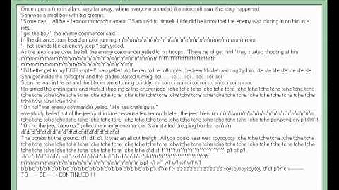 Microsoft Sam War Story with sound effects