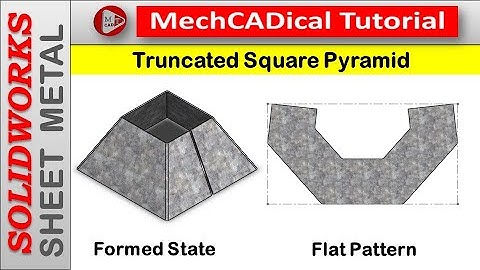How To Truncated Square Pyramid in SolidWorks - Sheet Metal