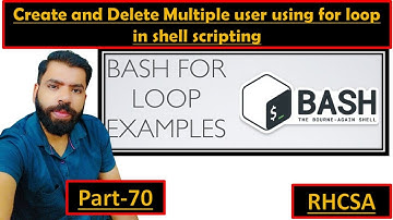FOR Loop in Shell Scripting | Create & Delete Multiple Users in Red Hat 9 | RHCSA | PART-70