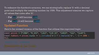 Resolving Letters in Numbers: A JavaScript Function for Price Conversion