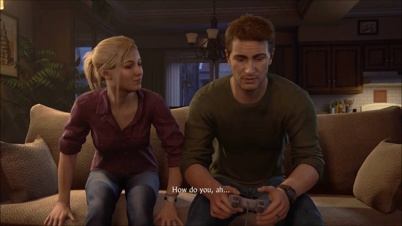 UNCHARTED 4: A THIEF'S END - Nathan & Elena Playing Crash Bandicoot! 