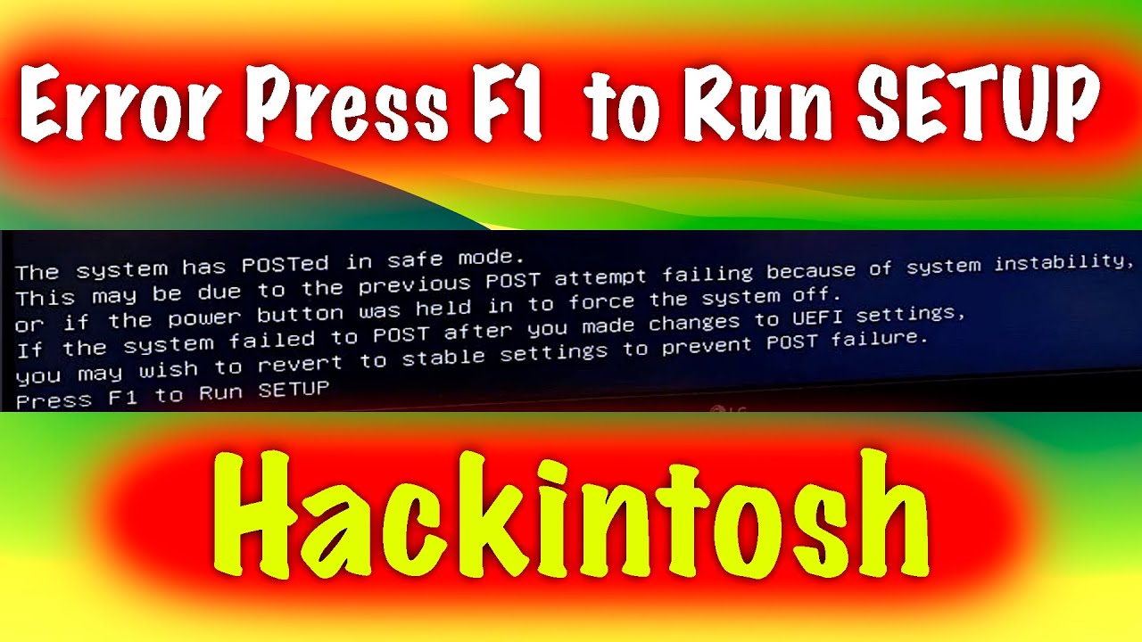 Fix] Press F1 to Run Setup  BIOS Issue - Hardware Centric