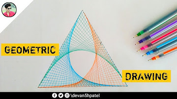 Spirograph pattern art in triangle