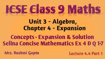 Selina Concise Mathematics Solution for ICSE Class 9 Maths Unit 3 Algebra Chapter 4 Exercise 4D Q1-7