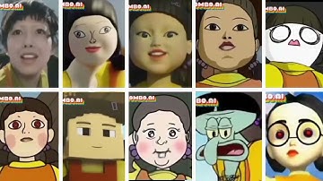 Every Squid Game Doll Singing 🎶 Numa Numa (DeepFake)