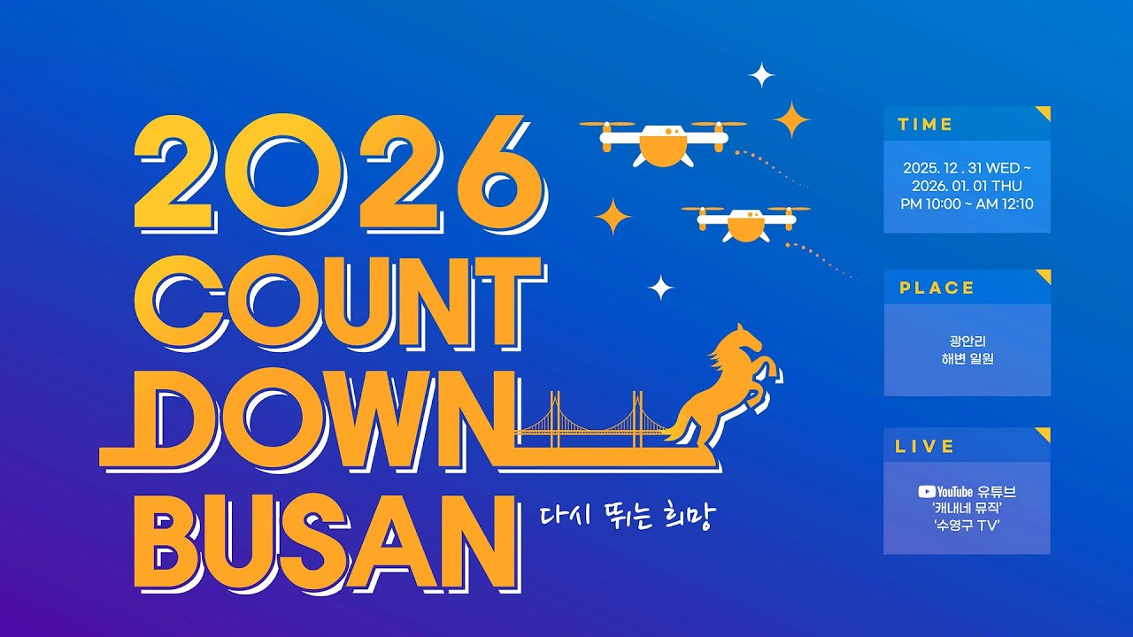 부산 광안리 새해 카운트다운 생중계