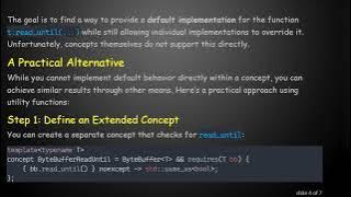 How to Provide Default Implementations in C    20 Using Concepts