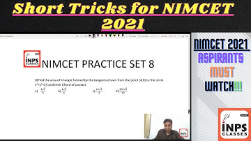 NIMCET 2021 Mock 8 Discussion with Short Tricks by Nitin Agrawal INPS Classes
