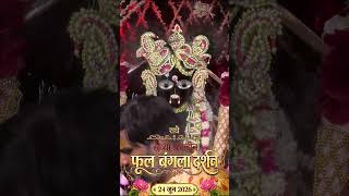 ठाकुर श्री बांके बिहारी जी के संध्या कालीन फूल बंगला दर्शन ! 24 जून 2026 #thakurjishribankebihariji
