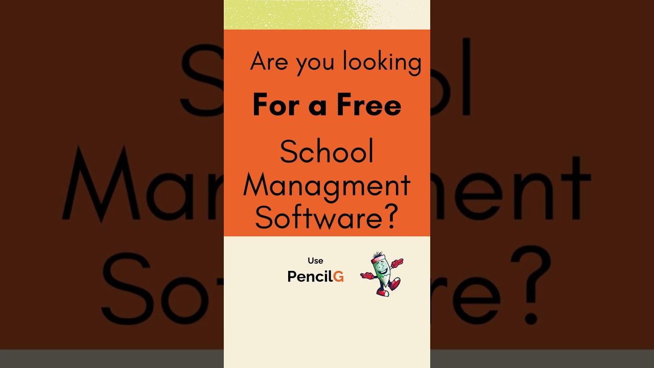 PencilG lifetime free school management system software 