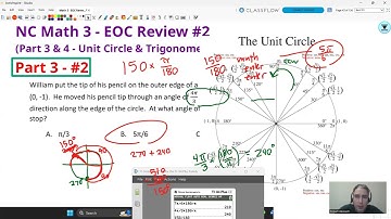 NC Math 3 - EOC Review 2 Parts 3 and 4 - Unit circle and trigonometric functions