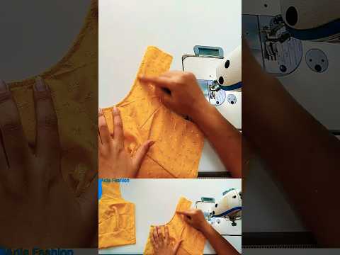 Perfect Cross Cut Blouse Cutting ✂️ | Front Neck Finishing Easy Method #shorts