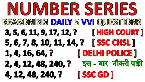 Number Series Reasoning Tricks | Find the next term | Number Series Reasoning Questions