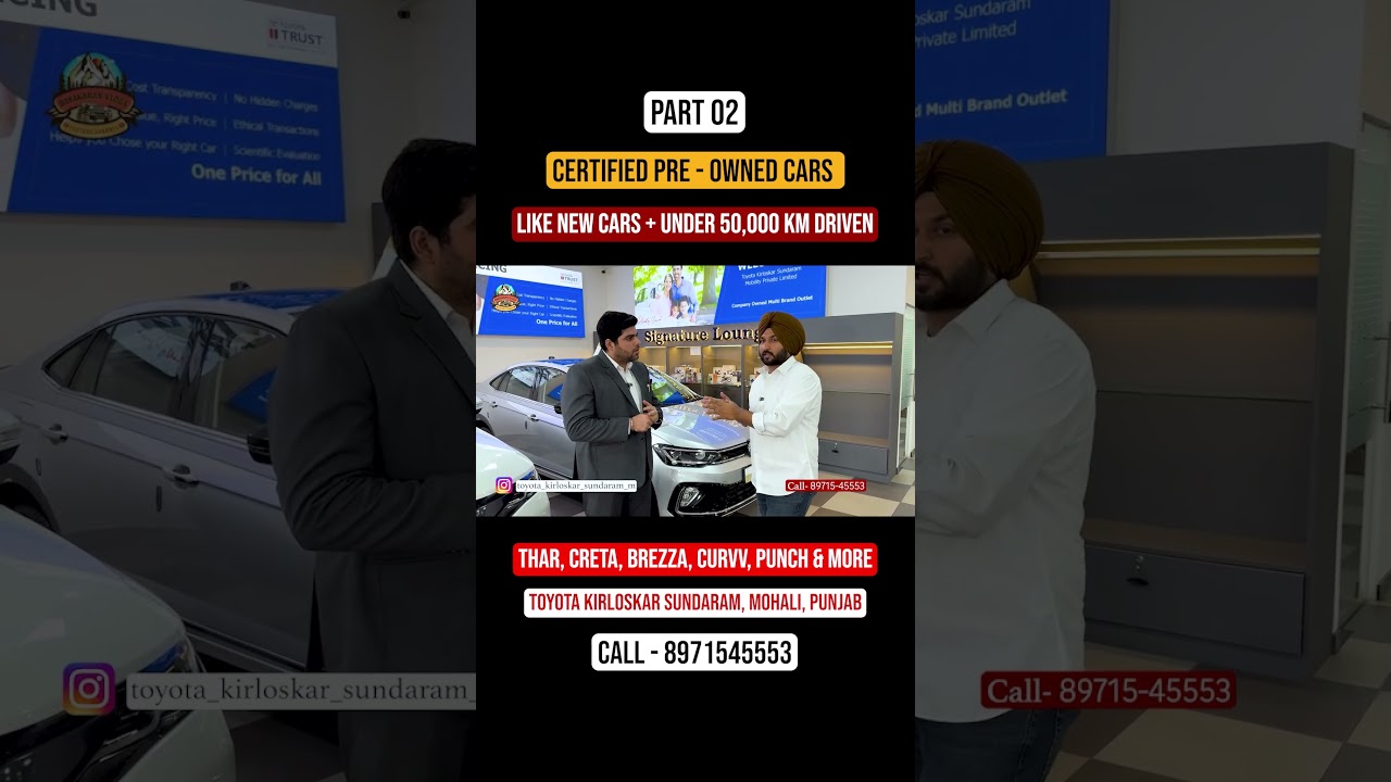 ⁣Part 02 | Certified Pre - Owned Cars | Like Brand New + Under 50,000 Km Driven | Mohali, Punjab