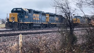 CSX GP38-2 and GP40-2 switching
