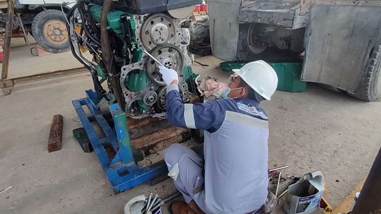 Setting Timing Gear Engine VOLVO D16 Version 4 - YouTube