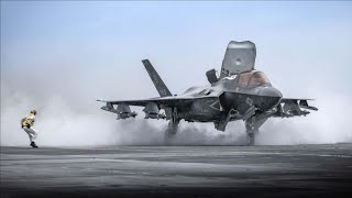 F35 Jets Operate With 22,000pound Bomb Combination From HMS Prince of Wales off US East Coast