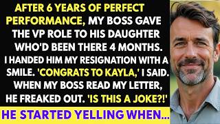 My Boss Gave His Daughter the VP Role After 6 Years of My Perfect Performance. When I Resigned..