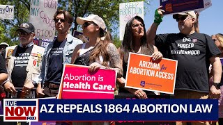 Arizona Governor Katie Hobbs signs and reacts to 1864 abortion ban law repeal | LiveNOW from FOX