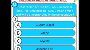 Molecular Basis Of Inheritance mcq for neet 2022 most important question