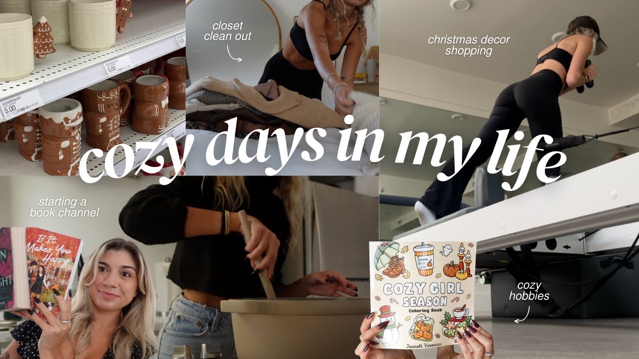 длинный уютный видеоблог: уборка в шкафу, покупка украшений к празднику, уютные хобби + я запусти...