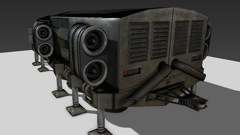 Science-Fiction Freigther test in Unity5 (old video is back)